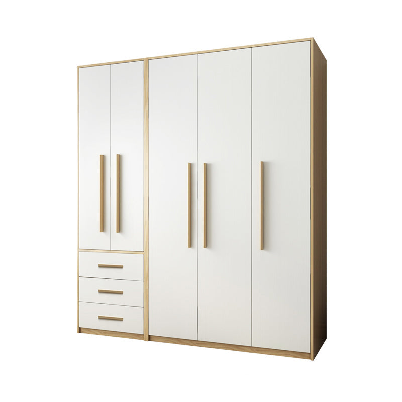 Modern Style Home Wardrobe Armoire Solid Wood and Engineered Wood Wardrobe Cabinet 71"L x 20.5"W x 81"H Clearhalo 'Armoires & Wardrobes' 'armoires_wardrobes' 'Bedroom Furniture' 'furn' 'furn_armoires_wardrobes' 'Furniture' 5285262