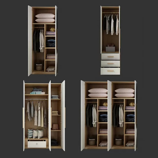 Modern Style Home Wardrobe Armoire Solid Wood and Engineered Wood Wardrobe Cabinet Clearhalo 'Armoires & Wardrobes' 'armoires_wardrobes' 'Bedroom Furniture' 'furn' 'furn_armoires_wardrobes' 'Furniture' 5285269