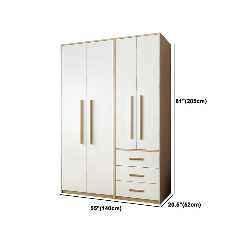 Modern Style Home Wardrobe Armoire Solid Wood and Engineered Wood Wardrobe Cabinet Clearhalo 'Armoires & Wardrobes' 'armoires_wardrobes' 'Bedroom Furniture' 'furn' 'furn_armoires_wardrobes' 'Furniture' 5285275