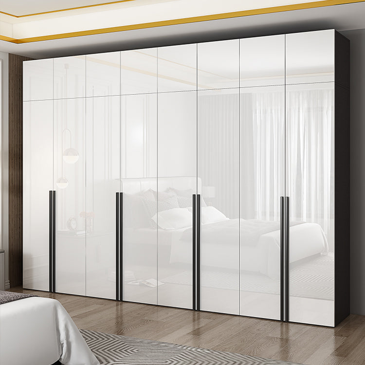 Mirrored Finish Wardrobe Armoire Modern Style Engineered Wood Wardrobe Clearhalo 'Armoires & Wardrobes' 'armoires_wardrobes' 'Bedroom Furniture' 'furn' 'furn_armoires_wardrobes' 'Furniture' 5285281