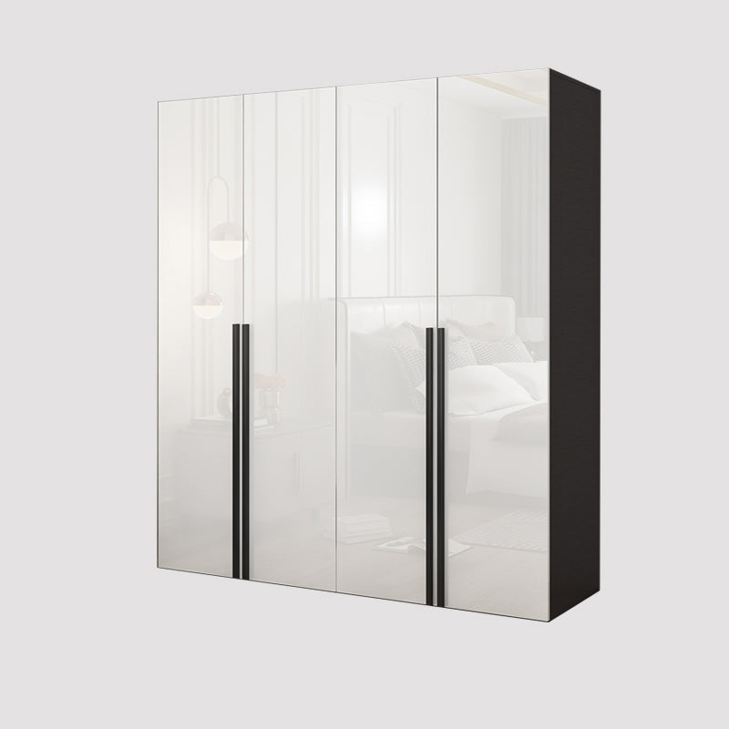Mirrored Finish Wardrobe Armoire Modern Style Engineered Wood Wardrobe 55"L x 22"W x 83"H Clearhalo 'Armoires & Wardrobes' 'armoires_wardrobes' 'Bedroom Furniture' 'furn' 'furn_armoires_wardrobes' 'Furniture' 5285284