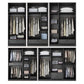 Mirrored Finish Wardrobe Armoire Modern Style Engineered Wood Wardrobe Clearhalo 'Armoires & Wardrobes' 'armoires_wardrobes' 'Bedroom Furniture' 'furn' 'furn_armoires_wardrobes' 'Furniture' 5285294