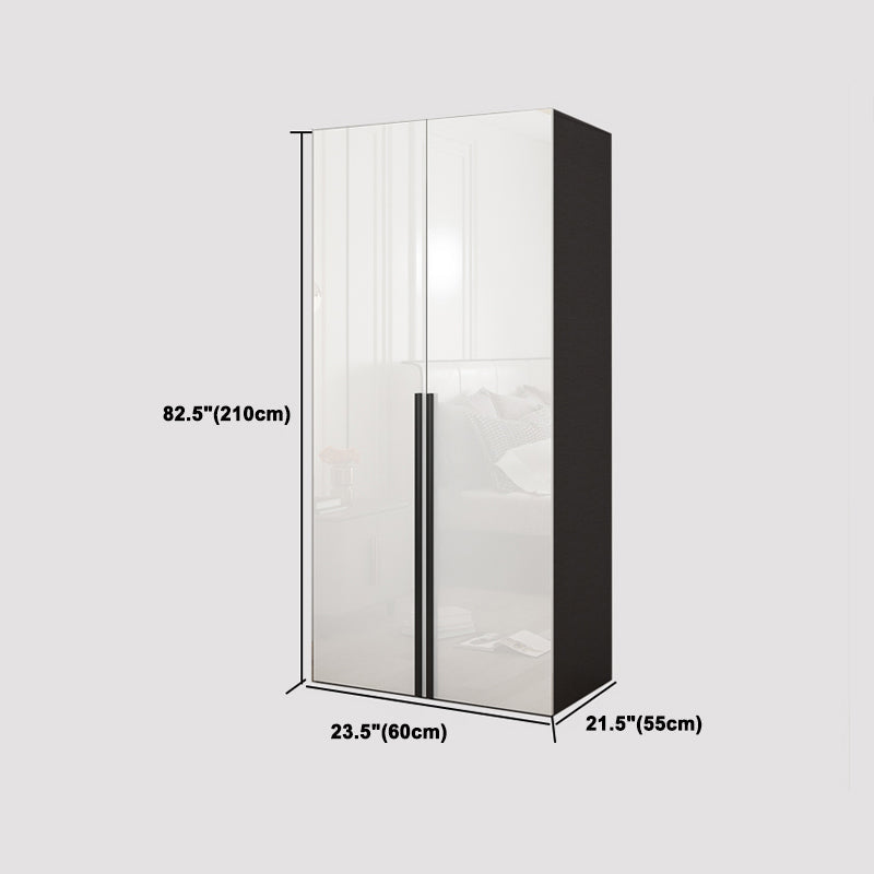 Mirrored Finish Wardrobe Armoire Modern Style Engineered Wood Wardrobe Clearhalo 'Armoires & Wardrobes' 'armoires_wardrobes' 'Bedroom Furniture' 'furn' 'furn_armoires_wardrobes' 'Furniture' 5285298