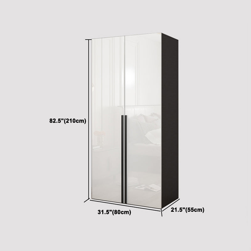 Mirrored Finish Wardrobe Armoire Modern Style Engineered Wood Wardrobe Clearhalo 'Armoires & Wardrobes' 'armoires_wardrobes' 'Bedroom Furniture' 'furn' 'furn_armoires_wardrobes' 'Furniture' 5285299