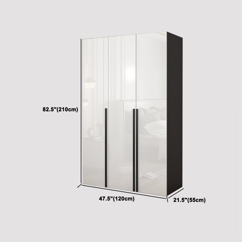 Mirrored Finish Wardrobe Armoire Modern Style Engineered Wood Wardrobe Clearhalo 'Armoires & Wardrobes' 'armoires_wardrobes' 'Bedroom Furniture' 'furn' 'furn_armoires_wardrobes' 'Furniture' 5285300