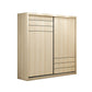 Natural Contemporary Style Wardrobe Armoire Engineered Wood Wardrobe Cabinet for Home