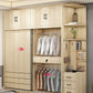 Natural Contemporary Style Wardrobe Armoire Engineered Wood Wardrobe Cabinet for Home