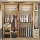 Natural Contemporary Style Wardrobe Armoire Engineered Wood Wardrobe Cabinet for Home