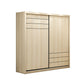 Natural Contemporary Style Wardrobe Armoire Engineered Wood Wardrobe Cabinet for Home