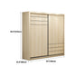 Natural Contemporary Style Wardrobe Armoire Engineered Wood Wardrobe Cabinet for Home