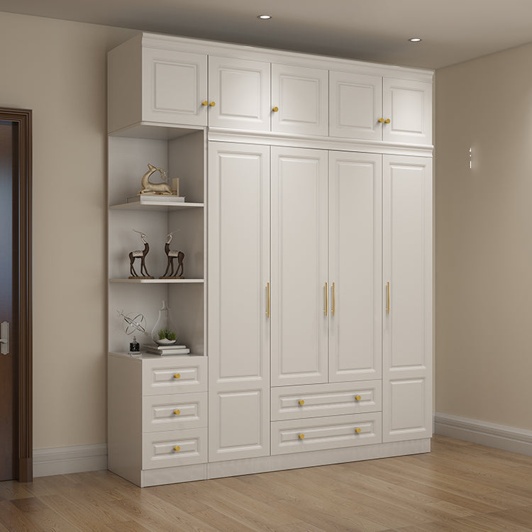 Contemporary Wooden Wardrobe Soft Close Drawer Wardrobe Closet for Bedroom
