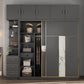 Hedendaagse stijl Garderobe Armoire Gray Engineered Wood Garderobe