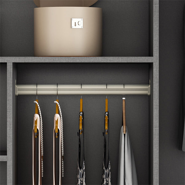 Hedendaagse stijl Garderobe Armoire Gray Engineered Wood Garderobe