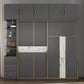 Hedendaagse stijl Garderobe Armoire Gray Engineered Wood Garderobe