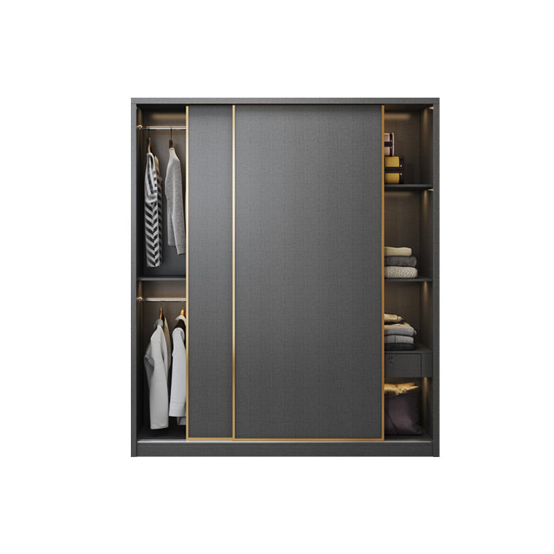 Bedroom Sliding Door Storage Cabinet Manufactured Wood Modern Cabinet