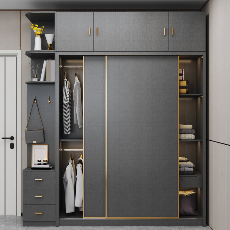 Gabinete de almacenamiento de puerta corredera de dormitorio gabinete moderno de madera fabricada