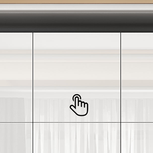 Zeitgenössische technische Holzgarderobe Spiegelgesperrter Kleiderschrank mit 1 Schublade
