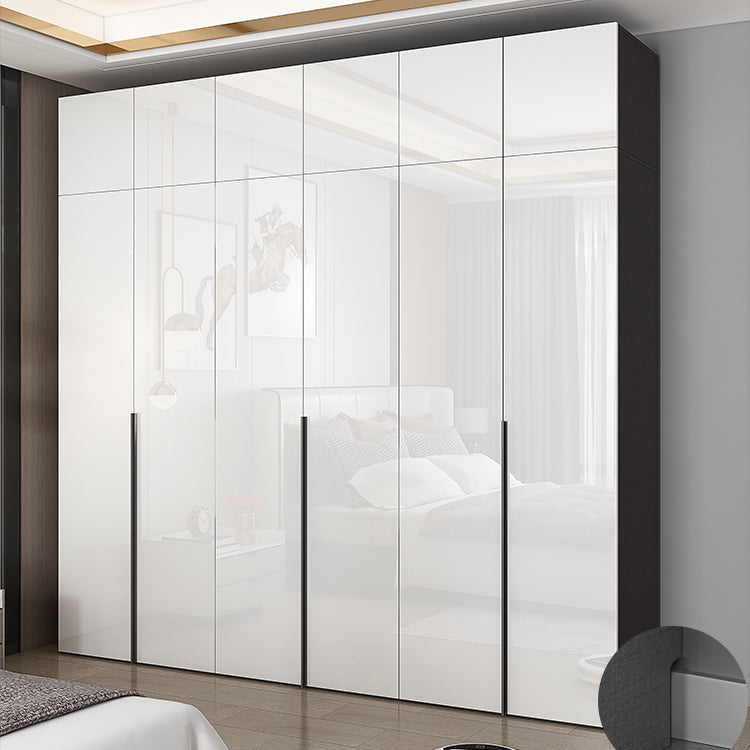 Zeitgenössische technische Holzgarderobe Spiegelgesperrter Kleiderschrank mit 1 Schublade