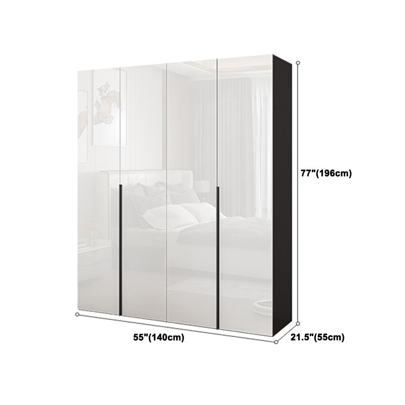 Zeitgenössische technische Holzgarderobe Spiegelgesperrter Kleiderschrank mit 1 Schublade