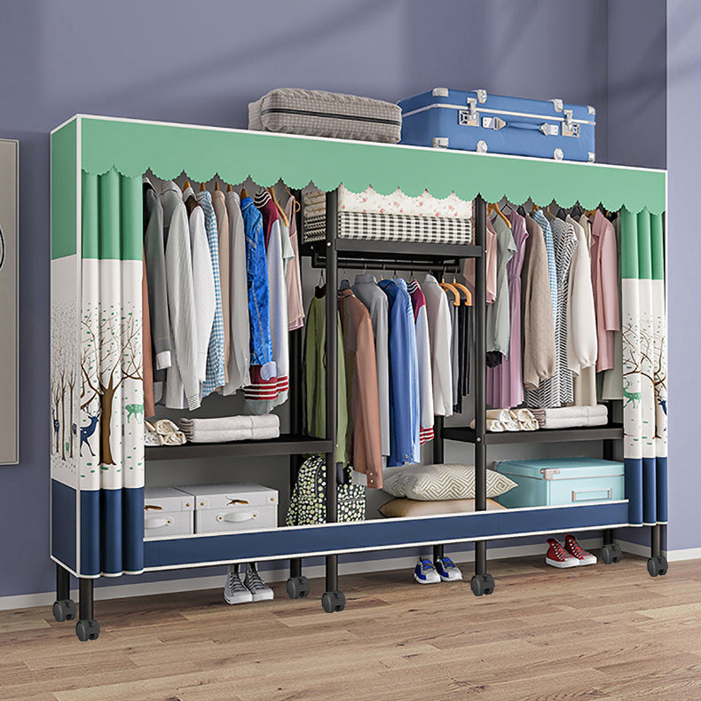 Armadio in stile contemporaneo armadio armadio in acciaio con asta di abbigliamento