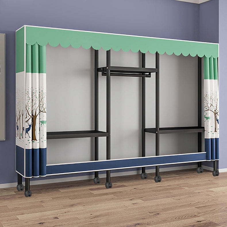 Armadio in stile contemporaneo armadio armadio in acciaio con asta di abbigliamento