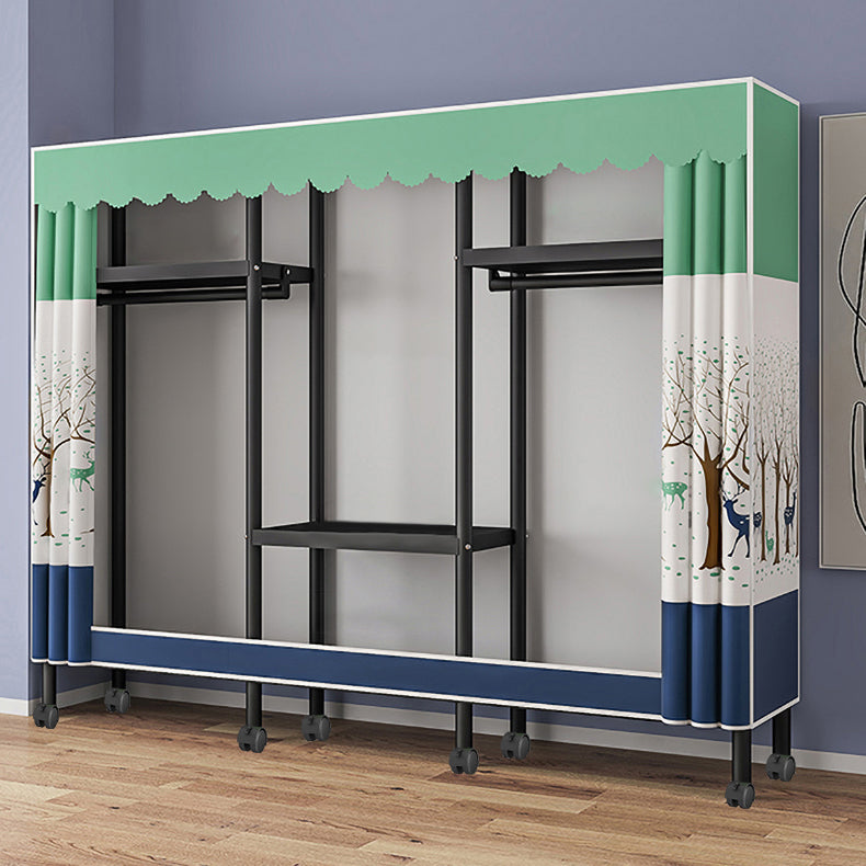 Armadio in stile contemporaneo armadio armadio in acciaio con asta di abbigliamento