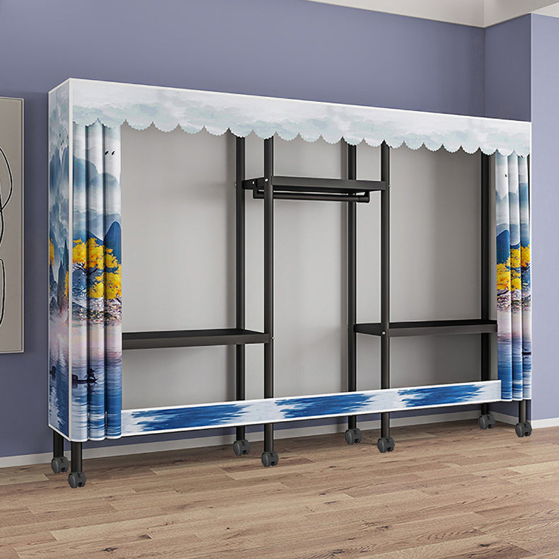 Armadio in stile contemporaneo armadio armadio in acciaio con asta di abbigliamento