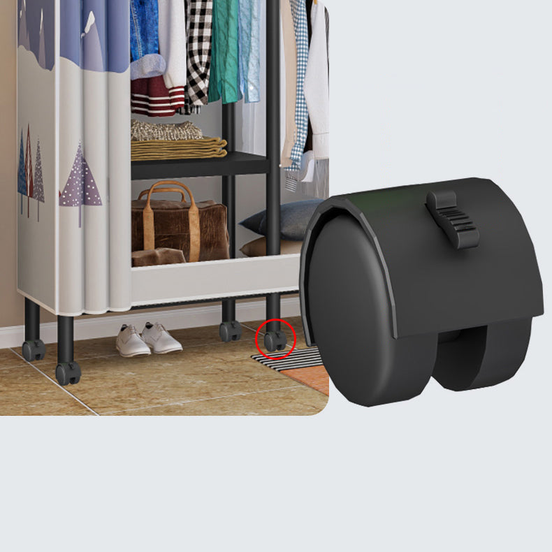 Armadio in stile contemporaneo armadio armadio in acciaio con asta di abbigliamento