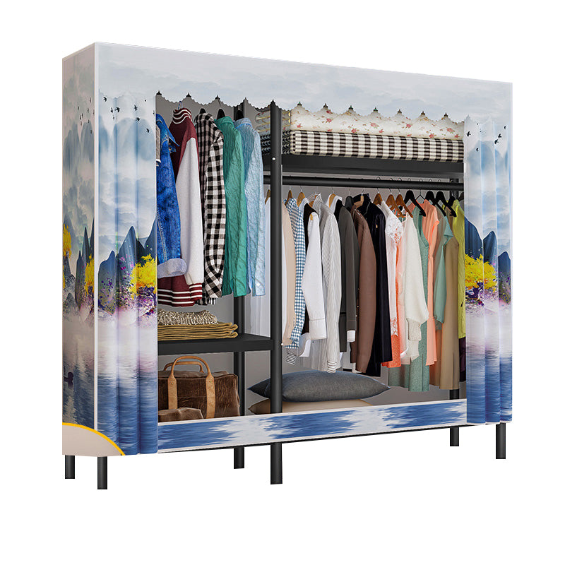 Armadio in stile contemporaneo armadio armadio in acciaio con asta di abbigliamento