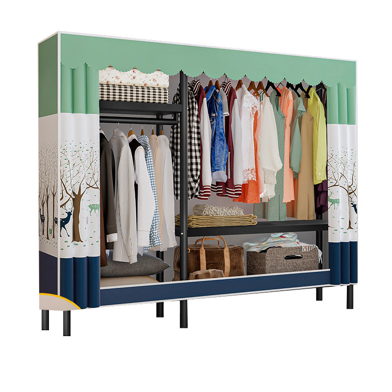 Armadio in stile contemporaneo armadio armadio in acciaio con asta di abbigliamento