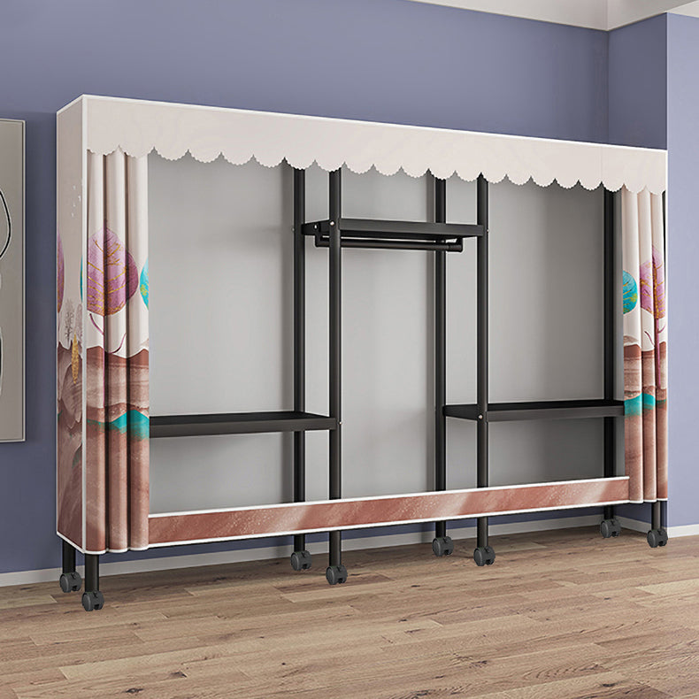 Armadio in stile contemporaneo armadio armadio in acciaio con asta di abbigliamento