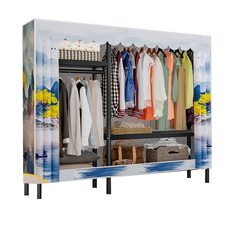 Armadio in stile contemporaneo armadio armadio in acciaio con asta di abbigliamento