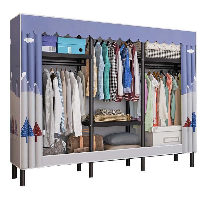 Armadio in stile contemporaneo armadio armadio in acciaio con asta di abbigliamento