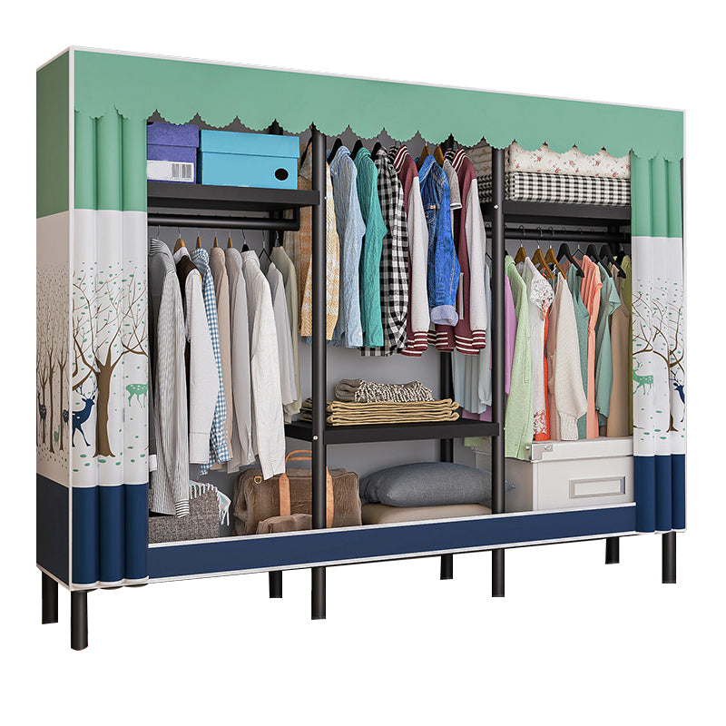 Armadio in stile contemporaneo armadio armadio in acciaio con asta di abbigliamento