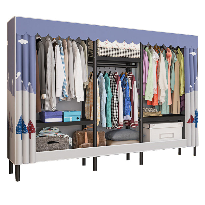 Armadio in stile contemporaneo armadio armadio in acciaio con asta di abbigliamento