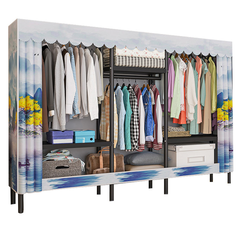 Armadio in stile contemporaneo armadio armadio in acciaio con asta di abbigliamento