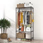 Black Contemporary Style Armoire Metal Steel Armoire for Bedroom 35.5"L x 18"W x 71"H Clearhalo 'Armoires & Wardrobes' 'armoires_wardrobes' 'Bedroom Furniture' 'furn' 'furn_armoires_wardrobes' 'Furniture' 5285586