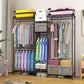 Black Contemporary Style Armoire Metal Steel Armoire for Bedroom Clearhalo 'Armoires & Wardrobes' 'armoires_wardrobes' 'Bedroom Furniture' 'furn' 'furn_armoires_wardrobes' 'Furniture' 5285600
