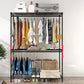Black Contemporary Style Armoire Metal Steel Armoire for Bedroom Clearhalo 'Armoires & Wardrobes' 'armoires_wardrobes' 'Bedroom Furniture' 'furn' 'furn_armoires_wardrobes' 'Furniture' 5285601