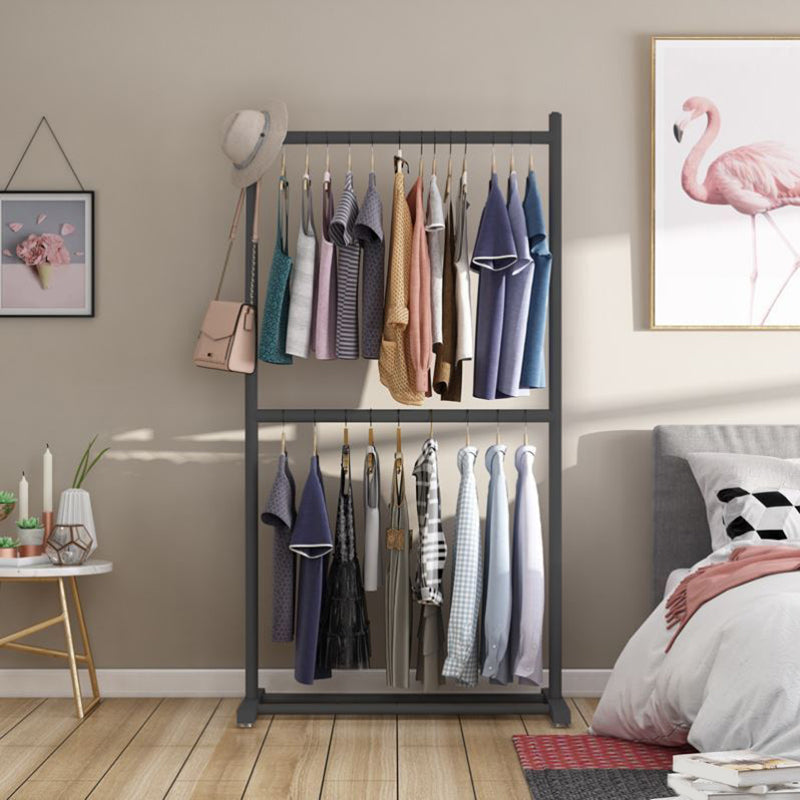 Zeitgenössischer Stil Armoire Black Metal Open Armoire für Schlafzimmer