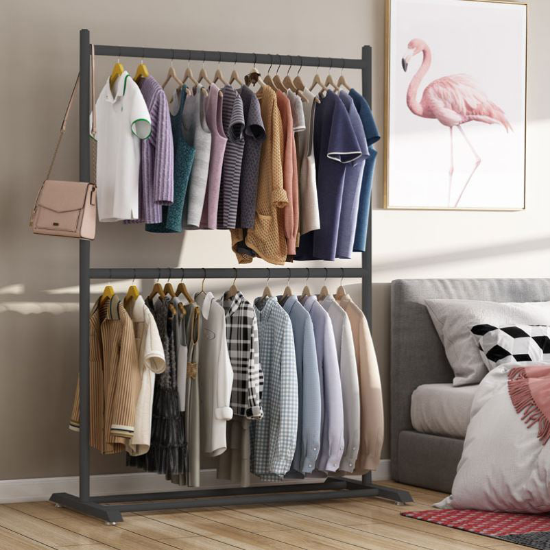 Zeitgenössischer Stil Armoire Black Metal Open Armoire für Schlafzimmer