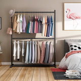 Zeitgenössischer Stil Armoire Black Metal Open Armoire für Schlafzimmer