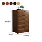 Contemporary Style Walnut Wood Dresser Bedroom Lingerie Chest with Drawer