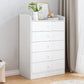 Contemporary Style Wood Dresser White Bedroom Storage Chest with Drawer