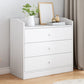 Contemporary Style Wood Dresser White Bedroom Storage Chest with Drawer