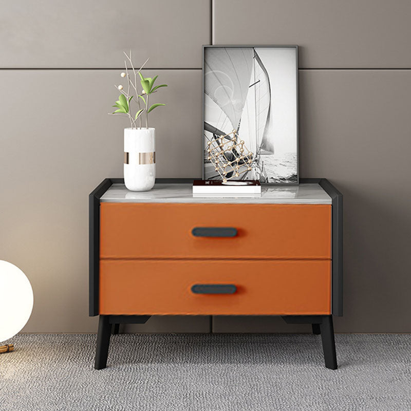 Clásico chisporroteo de piedra glam cofre de almacenamiento vertical con cajón para dormitorio