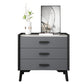 Classic Glam Stone Top Dresser Vertical Storage Chest with Drawer for Bedroom