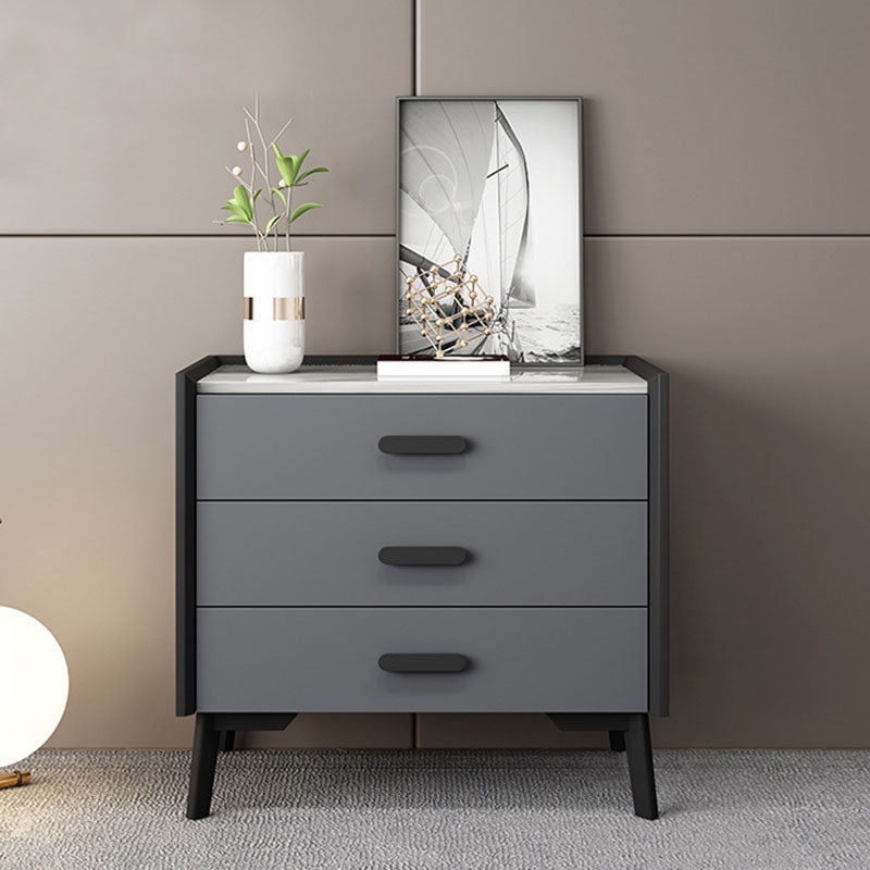 Classic Glam Stone Top Dresser Verticale opbergkist met lade voor slaapkamer