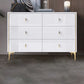 Modern Stone Top Dresser Horizontal Storage Chest with Drawer for Bedroom 47"L x 16"W x 32"H White Clearhalo 'Bedroom Furniture' 'Dressers & Chests' 'dressers_chests' 'furn' 'furn_dressers_chests' 'Furniture' 5287154