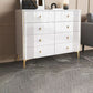 Modern Stone Top Dresser Horizontal Storage Chest with Drawer for Bedroom 47"L x 16"W x 37"H White Clearhalo 'Bedroom Furniture' 'Dressers & Chests' 'dressers_chests' 'furn' 'furn_dressers_chests' 'Furniture' 5287156